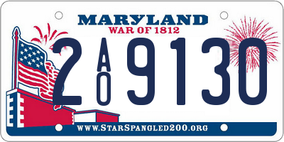 MD license plate 2AO9130