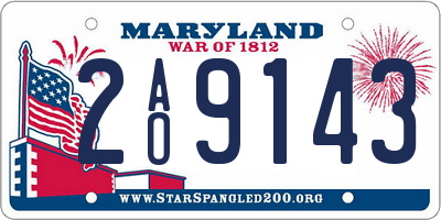MD license plate 2AO9143