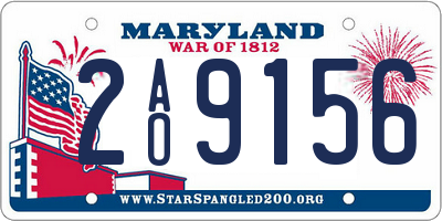 MD license plate 2AO9156