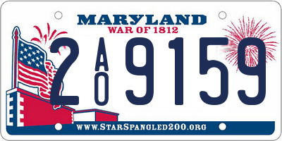 MD license plate 2AO9159