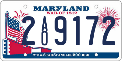 MD license plate 2AO9172