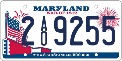 MD license plate 2AO9255