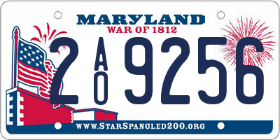 MD license plate 2AO9256