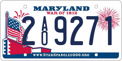 MD license plate 2AO9271