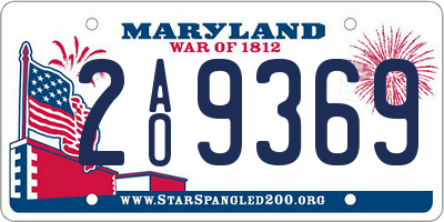 MD license plate 2AO9369