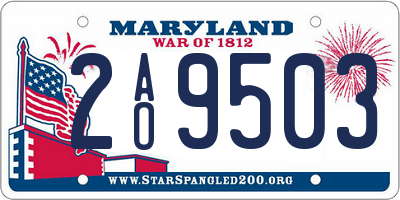MD license plate 2AO9503