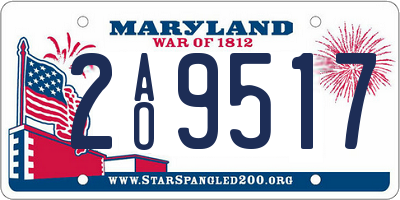 MD license plate 2AO9517