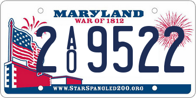 MD license plate 2AO9522