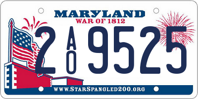 MD license plate 2AO9525