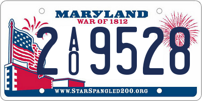 MD license plate 2AO9528