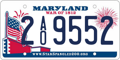 MD license plate 2AO9552