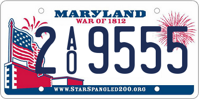 MD license plate 2AO9555