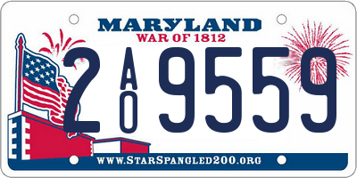 MD license plate 2AO9559