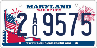 MD license plate 2AO9575