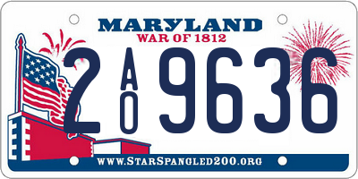 MD license plate 2AO9636