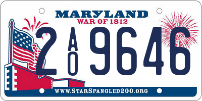 MD license plate 2AO9646