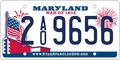 MD license plate 2AO9656