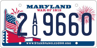 MD license plate 2AO9660