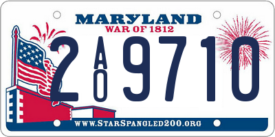 MD license plate 2AO9710