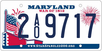 MD license plate 2AO9717