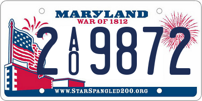 MD license plate 2AO9872