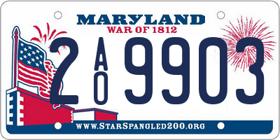 MD license plate 2AO9903