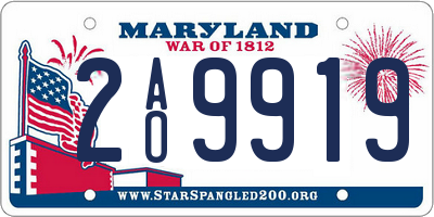 MD license plate 2AO9919