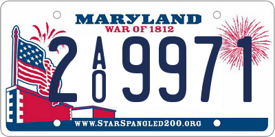 MD license plate 2AO9971