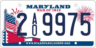 MD license plate 2AO9975