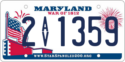 MD license plate 2AV1359