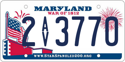 MD license plate 2AV3770