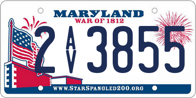 MD license plate 2AV3855