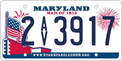 MD license plate 2AV3917