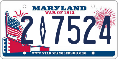 MD license plate 2AV7524