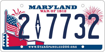 MD license plate 2AV7732