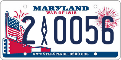 MD license plate 2AX0056