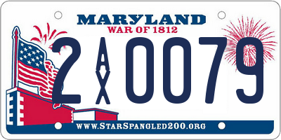 MD license plate 2AX0079