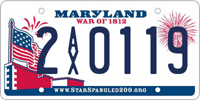 MD license plate 2AX0119