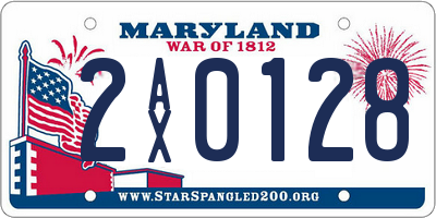 MD license plate 2AX0128