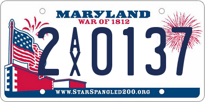 MD license plate 2AX0137