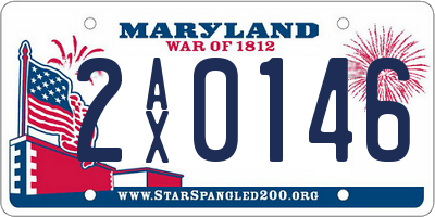 MD license plate 2AX0146