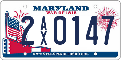 MD license plate 2AX0147
