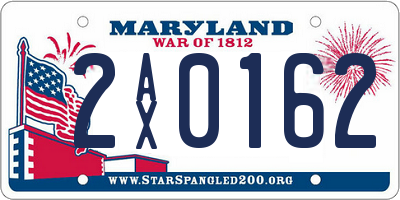 MD license plate 2AX0162