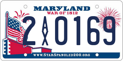MD license plate 2AX0169