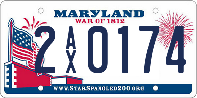 MD license plate 2AX0174