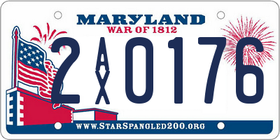 MD license plate 2AX0176