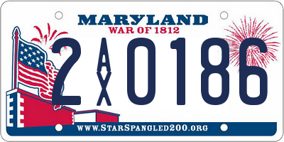 MD license plate 2AX0186