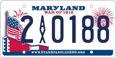 MD license plate 2AX0188