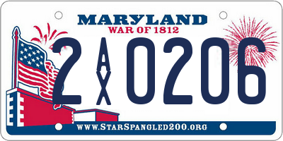 MD license plate 2AX0206