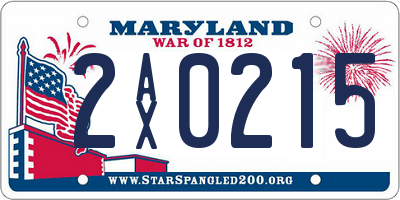 MD license plate 2AX0215